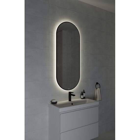Зеркало Cersanit Eclipse Smart Led 50*122 см артикул 64151, рамка черного цвета - фото 6