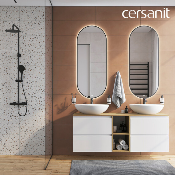 Зеркало Cersanit Eclipse Smart Led 50*122 см артикул 64151, рамка черного цвета - фото 12