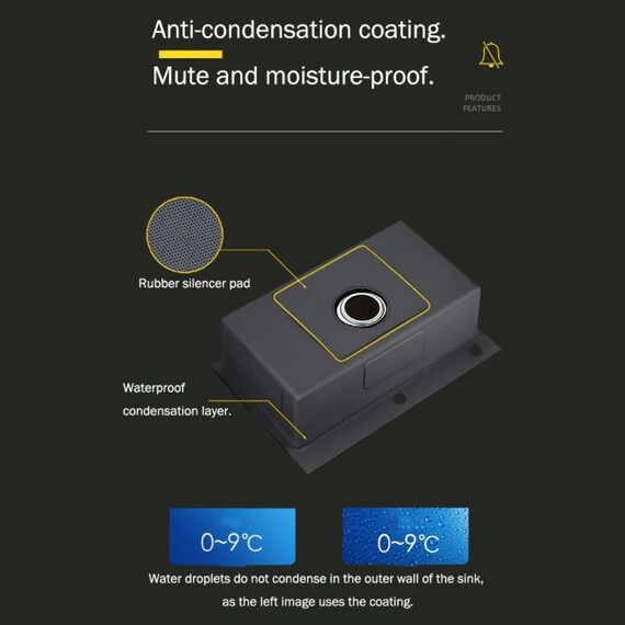 Кухонная мойка Gerhans K35848-L 3 мм, чаша слева, нержавеющая сталь, Цвет производителя: нержавеющая сталь - фото 9
