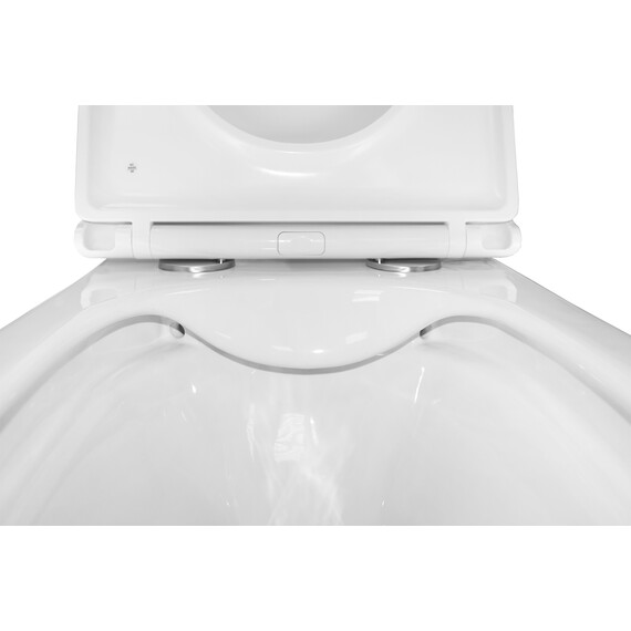 Унитаз подвесной безободковый Azario Teramo 0052 с крышкой микролифт, Цвет производителя: белый - фото 6