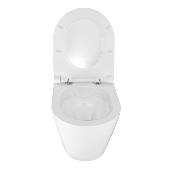 Унитаз подвесной безободковый Azario Nova AZ-2217 с крышкой микролифт - фото 5