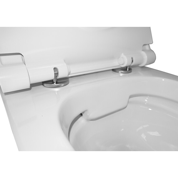 Унитаз подвесной безободковый Azario Nova AZ-2217 с крышкой микролифт - фото 8