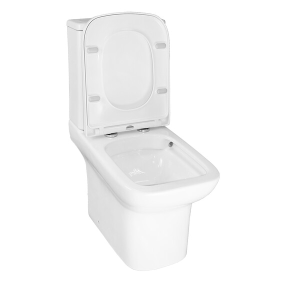 Унитаз-компакт безободковый Azario Alba AZ-8323 с крышкой дюропласт - фото 4