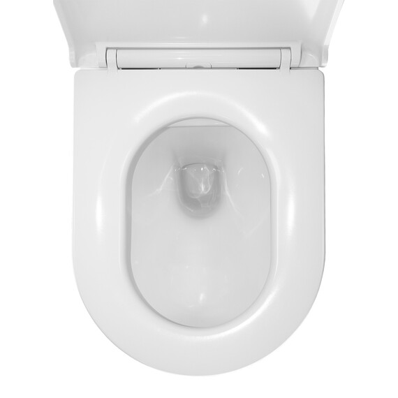 Унитаз подвесной безободковый Azario Teramo 0053 с крышкой микролифт, Цвет производителя: белый - фото 9