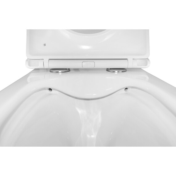 Унитаз подвесной безободковый Azario Teramo 0053 с крышкой микролифт, Цвет производителя: белый - фото 6