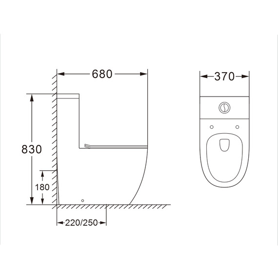 Унитаз-моноблок безободковый Azario Morano AZ-1001 с крышкой микролифт, Цвет производителя: белый - фото 15