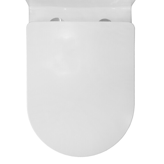 Унитаз-моноблок безободковый Azario Morano AZ-1001 с крышкой микролифт, Цвет производителя: белый - фото 7