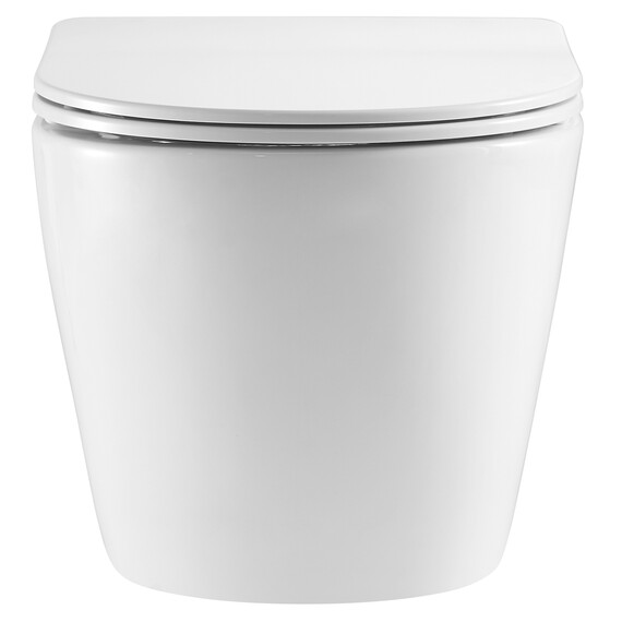 Унитаз подвесной безободковый Azario Grado AZ-0046-UQ3 с крышкой микролифт (Система смыва торнадо), Цвет производителя: белый - фото 4