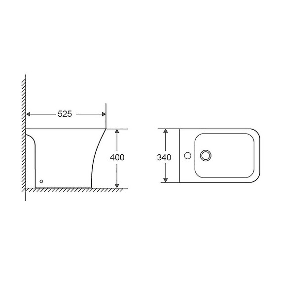 Биде напольное Azario Fretta Square AZ-1215C - фото 10