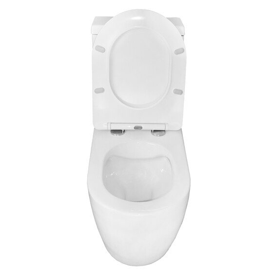 Унитаз-моноблок безободковый Azario Morano AZ-1001 с крышкой микролифт, Цвет производителя: белый - фото 4