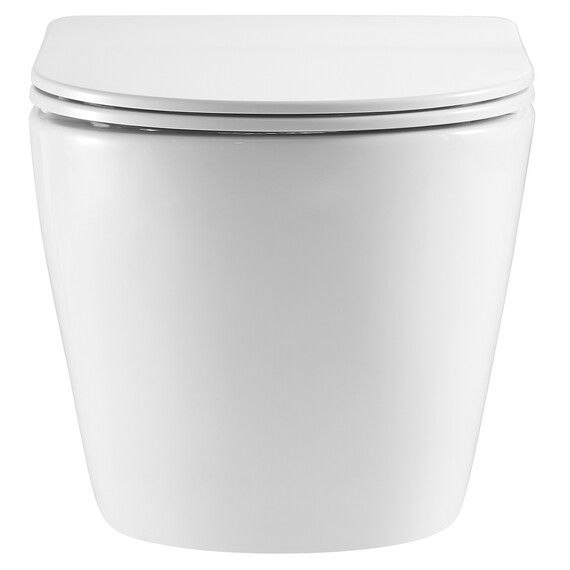 Унитаз подвесной безободковый Azario Grado AZ-0046-UQ1 с тонкой крышкой микролифт (Система смыва торнадо) - фото 4