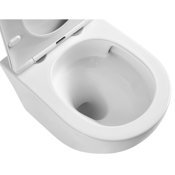 Унитаз подвесной безободковый Azario Grado AZ-0046-UQ1 с тонкой крышкой микролифт (Система смыва торнадо) - фото 6