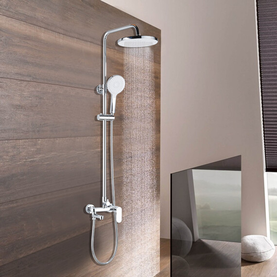 Душевая стойка с поворотным изливом Azario Arizona AZ-20R, Цвет производителя: хром - фото 6