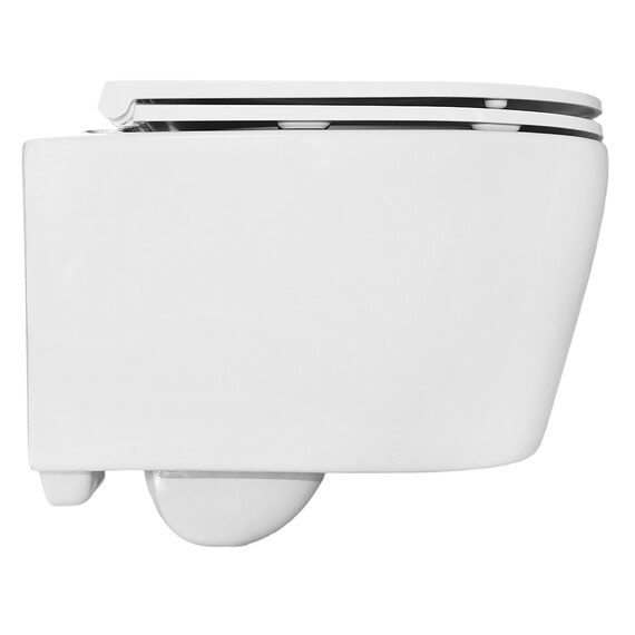 Унитаз подвесной безободковый Azario Uno AZ-2380 с тонкой крышкой микролифт - фото 14