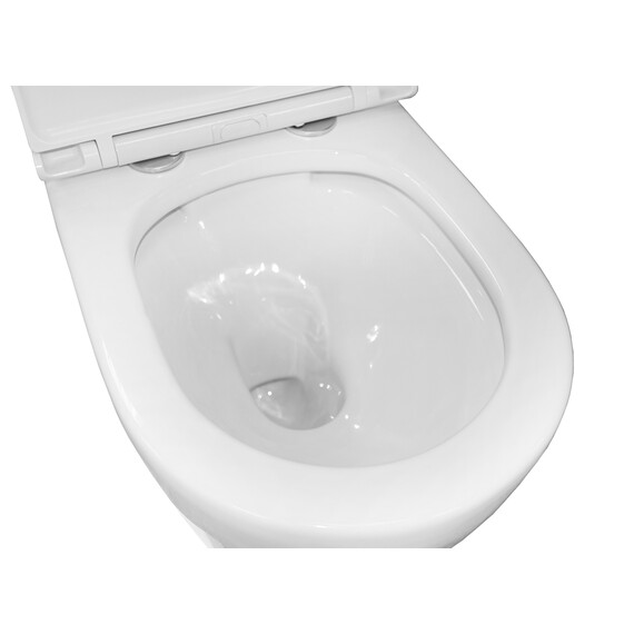 Унитаз подвесной безободковый Azario Uno AZ-2380 с тонкой крышкой микролифт - фото 8