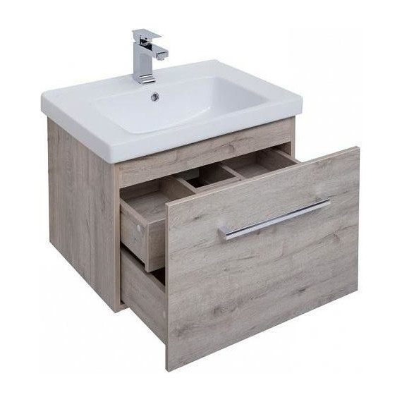 Тумба подвесная с раковиной Dreja Big Inn 80 см 77.0204D, дуб кантри - фото 5