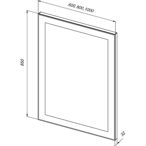 Зеркало Dreja Kvadro 100 см 77.9013W - фото 2