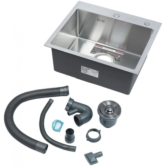 Кухонная мойка Gerhans K35044 3 мм, с отверстием под смеситель и дозатор, нержавеющая сталь, Цвет производителя: нержавеющая сталь - фото 14