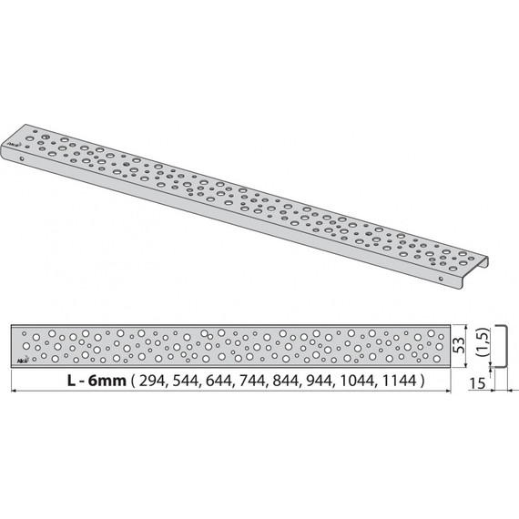 Решетка AlcaPlast BUBLE-300L для трапа - фото 3