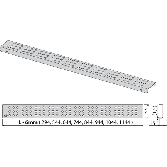 Решетка AlcaPlast CUBE-950M для трапа - фото 2