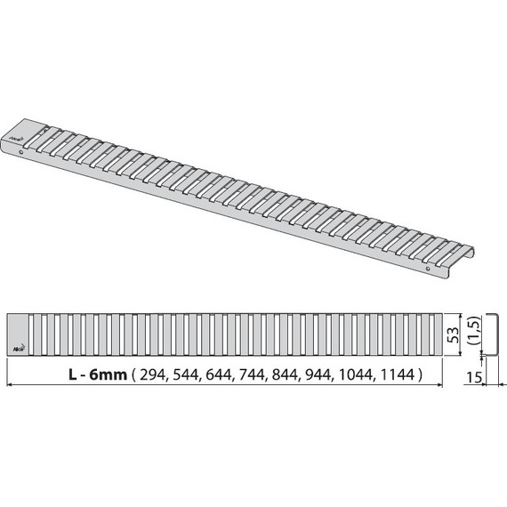Решетка AlcaPlast LINE-850M для трапа - фото 2