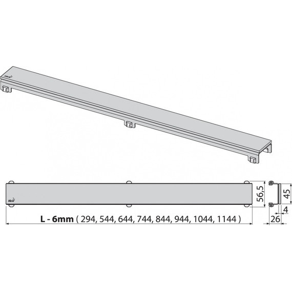 Решетка AlcaPlast POSH-1150MN для трапа - фото 2