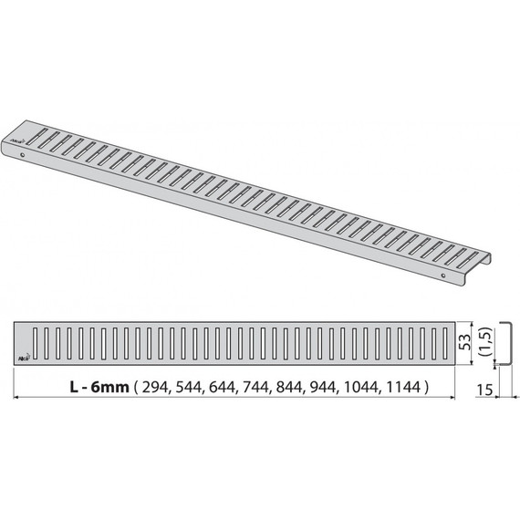 Решетка AlcaPlast PURE-650M для трапа - фото 2