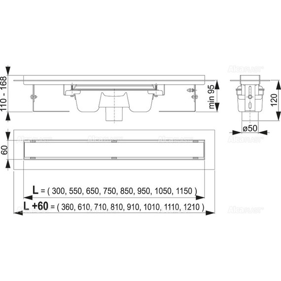 Трап AlcaPlast APZ1006-750 Professional - фото 2