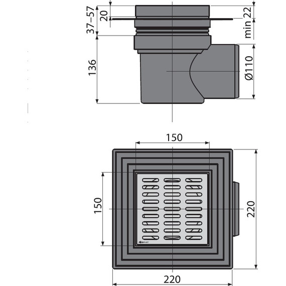 Сливной трап AlcaPlast APV12 - фото 2