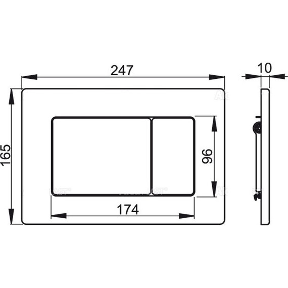Кнопка смыва Alcaplast M279 Antivandal - фото 2