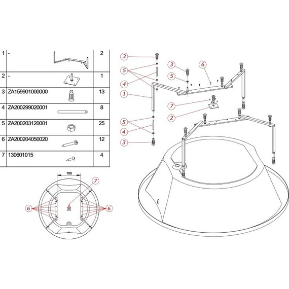 Ножки для акриловых ванн Riho Colorado - фото 2