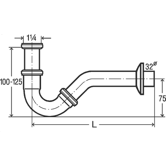 Сифон для биде Viega 103781 DN32 - фото 2