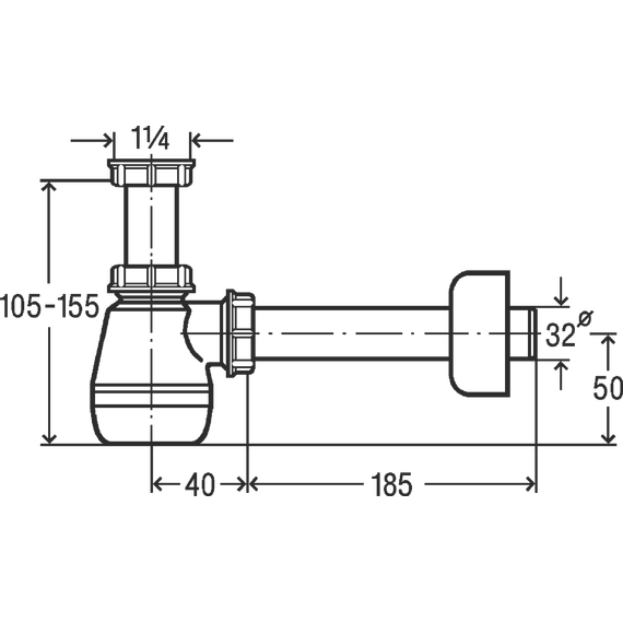 Сифон для биде Viega 120337 DN32 - фото 2