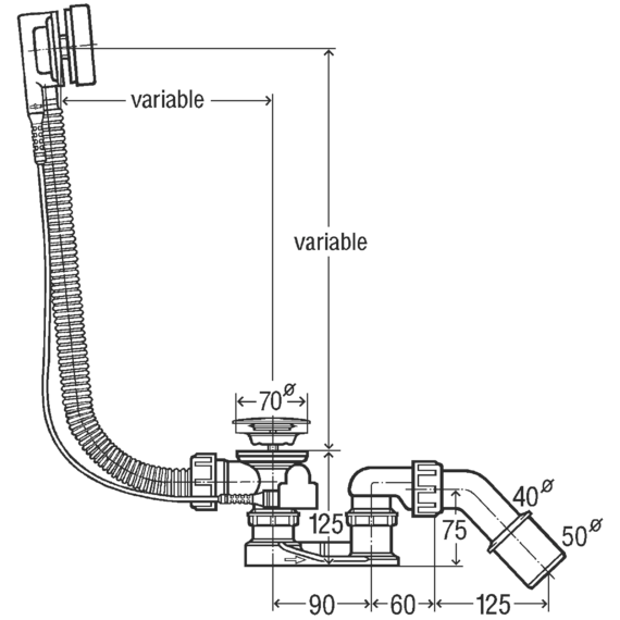 Сифон для ванны Viega Simplex 285357 пластик - фото 2