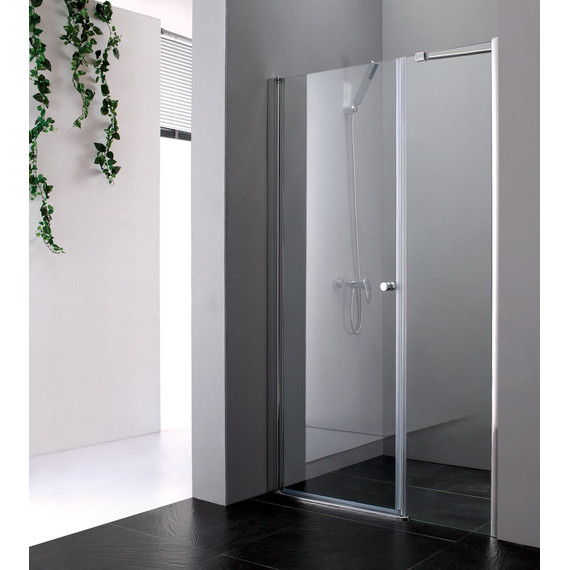 Душевая дверь Cezares 140 см ELENA-W-B-11-60+80-P-Cr-L, хром/матовое - фото 