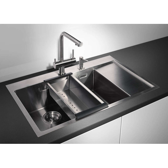 Кухонная мойка Omoikiri AKISAME 78-2-GM-L (4973101) 1,2 мм, вороненая сталь, Цвет производителя: вороненая сталь - фото 4