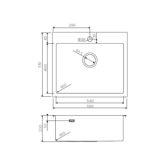 Кухонная мойка Omoikiri AKISAME 59-IN (4973055) 1,2 мм, нержавеющая сталь, Цвет производителя: нержавеющая сталь матовая - фото 5