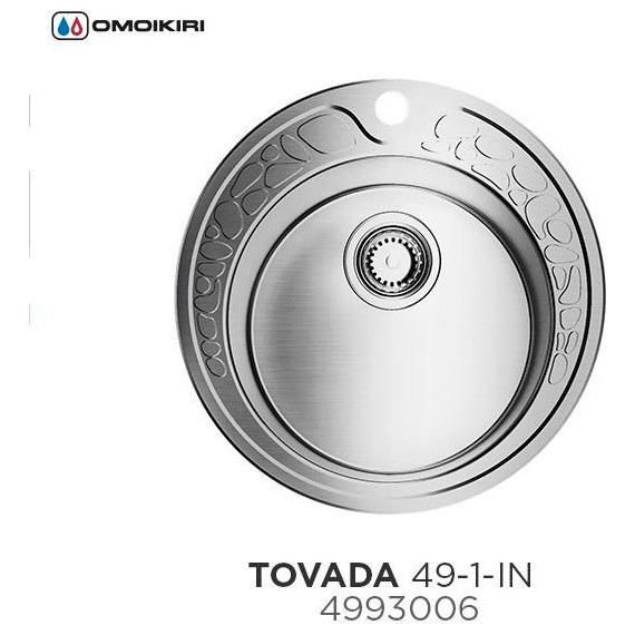 Кухонная мойка Omoikiri TOVADA 49-1-IN (4993006) 0,8 мм, нержавеющая сталь - фото 3