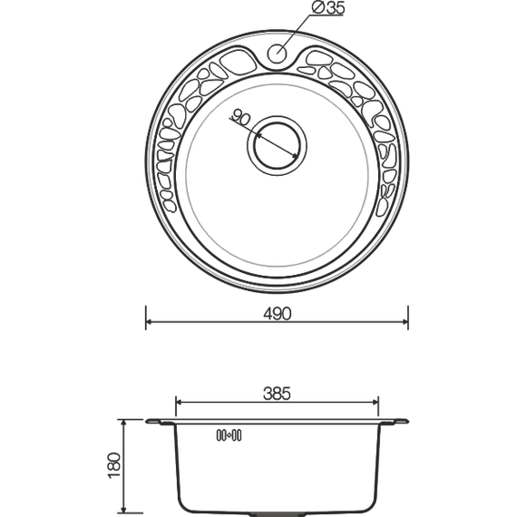 Кухонная мойка Omoikiri TOVADA 49-1-IN (4993006) 0,8 мм, нержавеющая сталь - фото 6