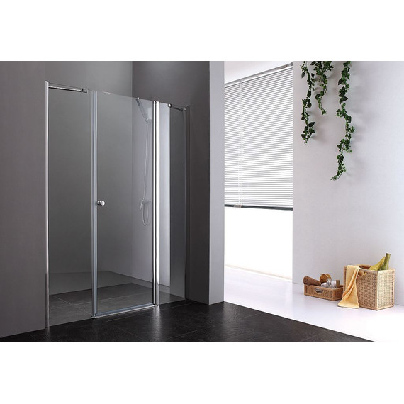 Душевая дверь Cezares 150 см ELENA-W-B-13-60+60/30-P-Cr-R, хром/матовое - фото 