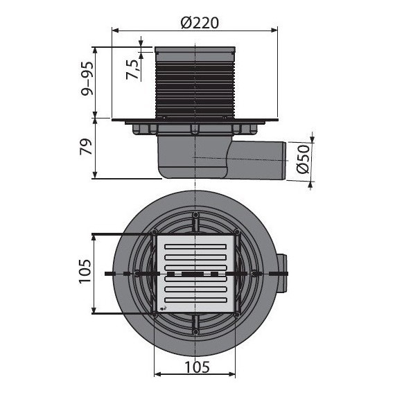 Сливной трап AlcaPlast APV103 - фото 2