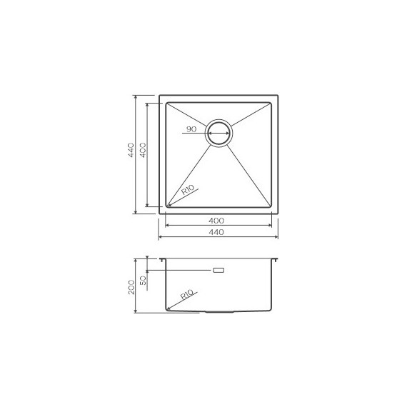 Кухонная мойка Omoikiri TAKI 44-U/IF-IN (4973044) 1,2 мм, нержавеющая сталь, Цвет производителя: нержавеющая сталь матовая - фото 7