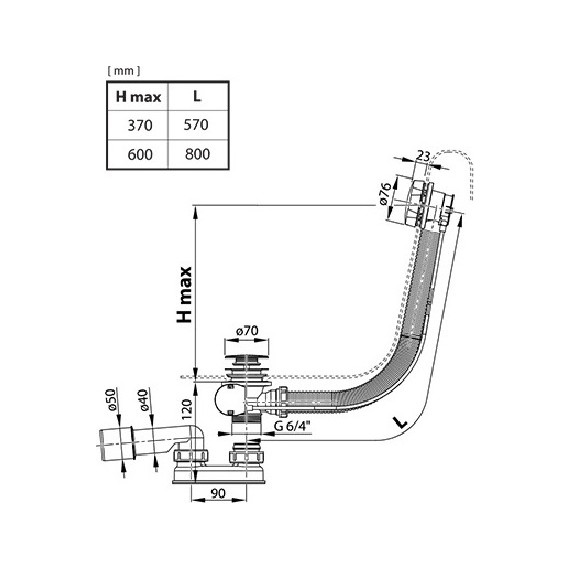 Сифон для ванны Ravak X01318 металл - фото 2