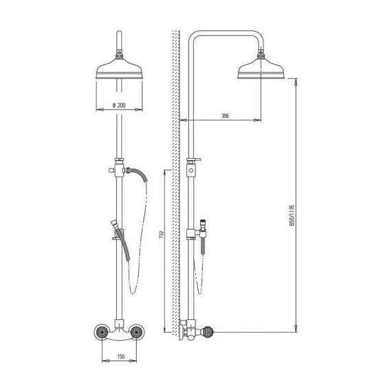 Душевая стойка Cezares Royal Palace CD 01 MS - фото 2