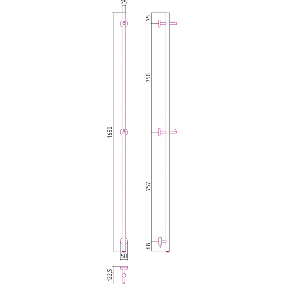 Полотенцесушитель электрический Сунержа Аскет 1650 мм 00-0850-1650 - фото 6