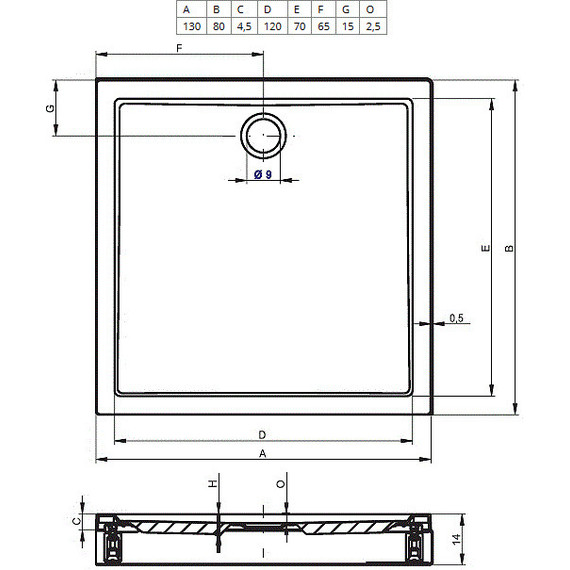 Акриловый поддон Riho Davos 243 130х80 см D002015005 - фото 2