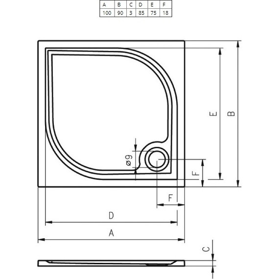 Мраморный поддон Riho Kolping DB32 100х90 см D004007005 - фото 2