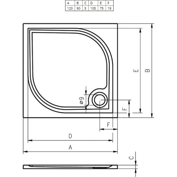 Мраморный поддон Riho Kolping DB34 120х90 см D004009005 - фото 2