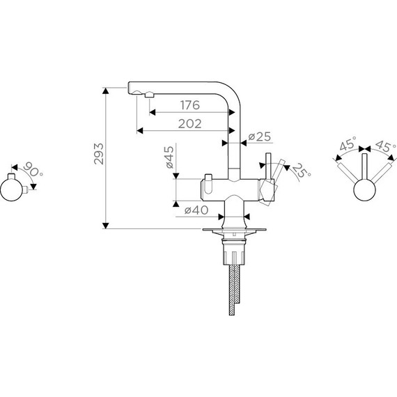 Смеситель для кухни Omoikiri Hotaru-R 4994026, вороненая сталь/красный - фото 7