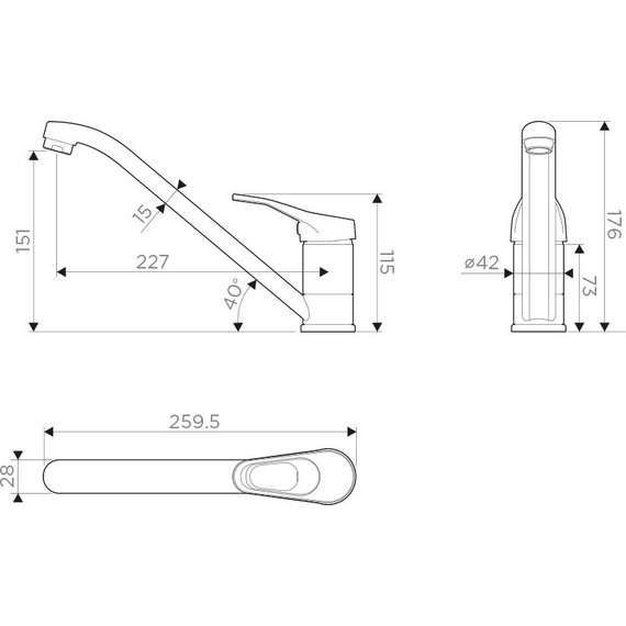 Смеситель для кухни Omoikiri Kado-BN 4994238, сталь - фото 4